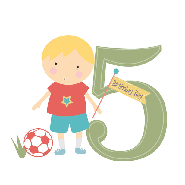 Age 5 Birthday Boy Greeting Card