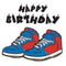 Red And Blue Sneakers Greeting Card