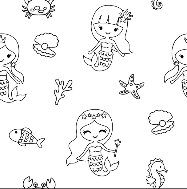 Enchanted Mermaid - Girls - Age 7-8 Years Colour-in Pyjamas