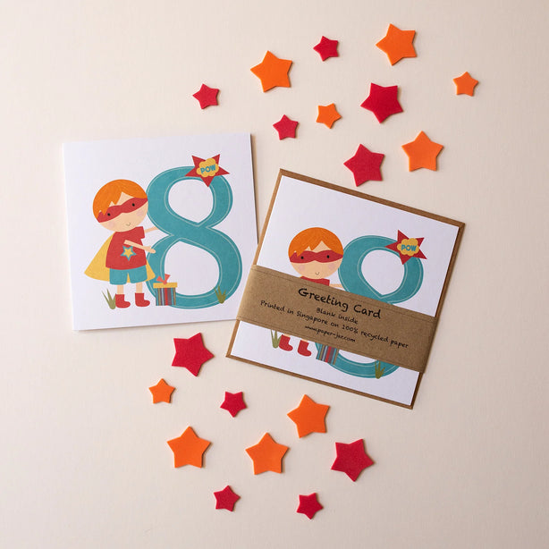 Age 8 Birthday Boy Greeting Card