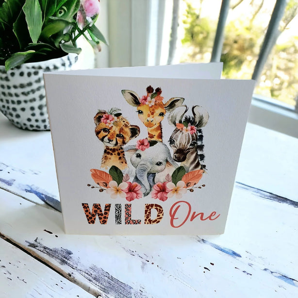 Age 1 Wild One Greeting Card