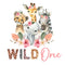 Age 1 Wild One Greeting Card