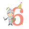 Age 6 Birthday Boy Greeting Card