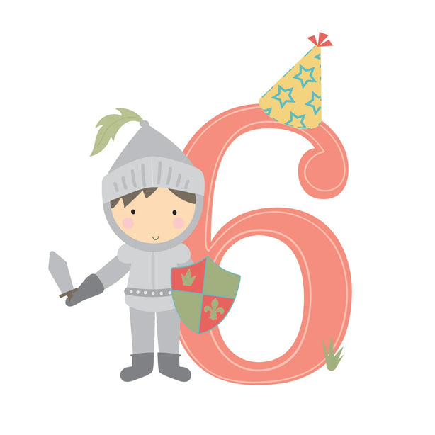 Age 6 Birthday Boy Greeting Card