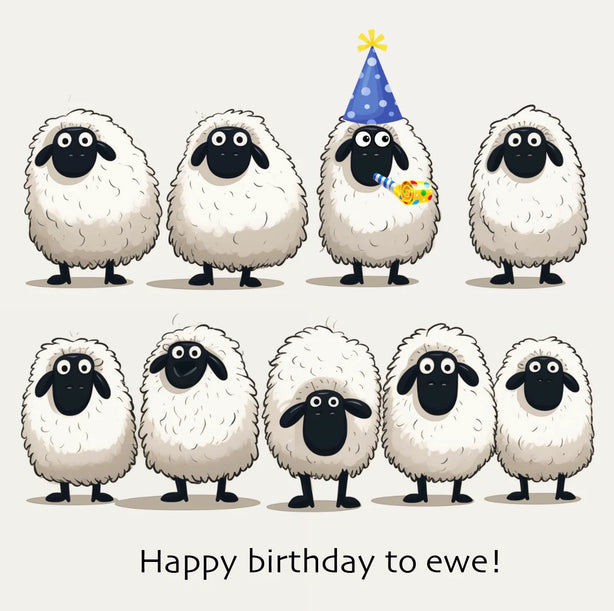 Happy Birthday Ewe Greeting Card