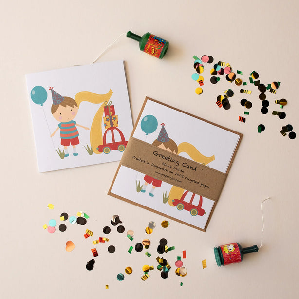 Age 7 Birthday Boy Greeting Card