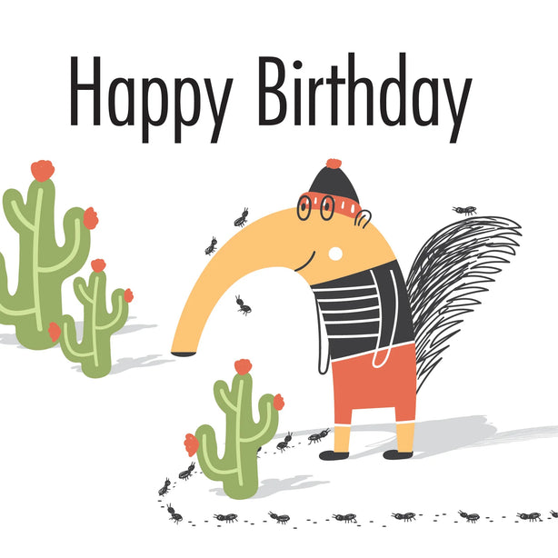 Anteater With Ant Trail Greeting Card
