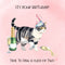 Paw A Glass Or Two Greeting Card
