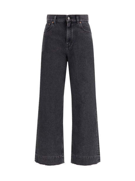 Chloé High-Waisted Cropped Denim Jeans - Asphalt Black