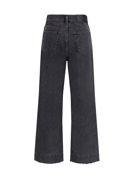 Chloé High-Waisted Cropped Denim Jeans - Asphalt Black