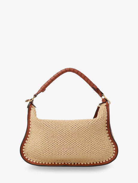Chloe' Marcie raffia shoulder bag - Claybrown