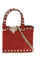 Valentino Garavani Suede Rockstud mini Handbag - Russet Red