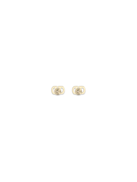 Valentino Garavani VLogo Signature Earrings in metal and Swarovski crystals - Gold/Crystal