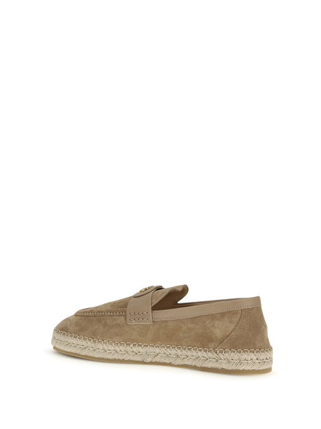 Valentino Garavani Suede Espadrilles - Camel