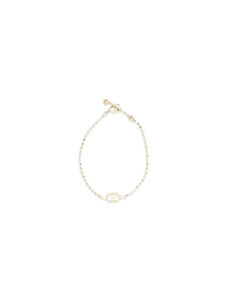 Valentino Garavani Ovalette Bracelet in metal and Swarovski® crystals - Gold/Crystal