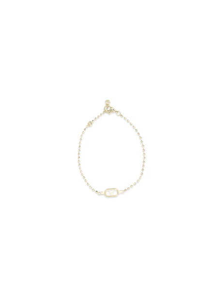 Valentino Garavani Ovalette Bracelet in metal and Swarovski® crystals - Gold/Crystal