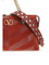 Valentino Garavani Medium chevron pattern Panthea Shoulder Bag - Russet Red