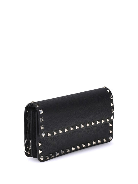 Valentino Garavani Rockstud Chain Wallet - Black