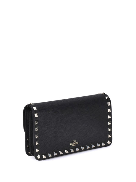Valentino Garavani Rockstud Chain Wallet - Black