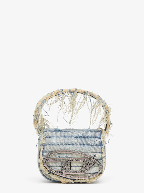 Diesel 1DR XS denim crossbody bag - Grigio