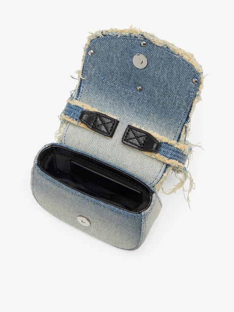 Diesel 1DR XS denim crossbody bag - Grigio