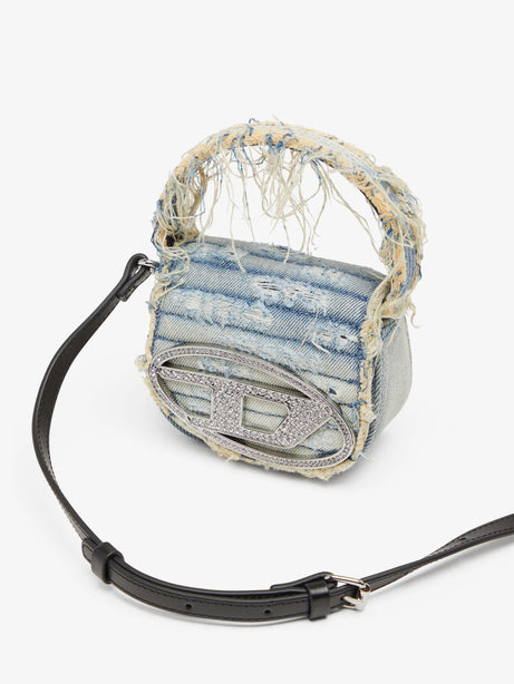 Diesel 1DR XS denim crossbody bag - Grigio