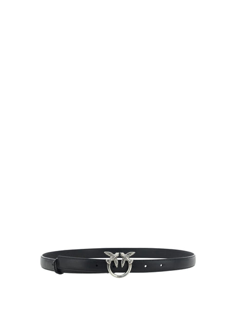 Pinko Love Berry Belt - Black-Old Silver