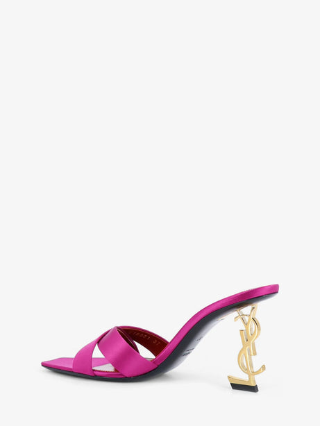 Saint Laurent Opyum satin sandals - Moroccan Fuxia