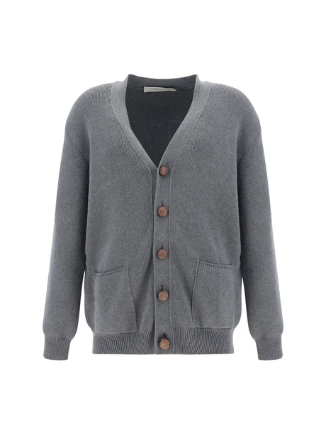 Golden Goose V-neck Cardigan - Dark Grey Melange