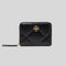 TORY BURCH Small Kira Diamond Quilted Zip-Around Wallet Black RS-159791