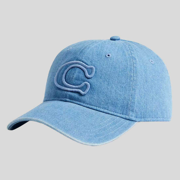 COACH Coach Signature Patch Baseball Hat Indigo XS/S RS-CCN89