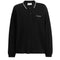 Coach Signature Trim Long Sleeve Polo Shirt In Regenerative Cotton - Black CCU12