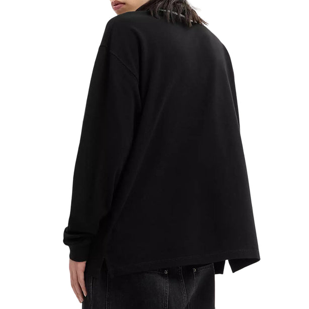 Coach Signature Trim Long Sleeve Polo Shirt In Regenerative Cotton - Black CCU12