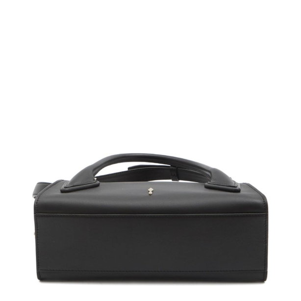Venus Mini Cordia Calf Leather Crossbody Bag - Black