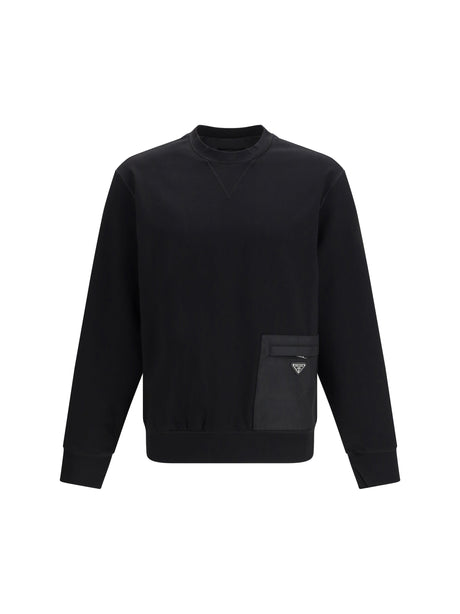 Prada Stretch jersey Sweatshirt - Black
