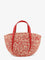 Loewe Paula's Ibiza -Medium Eclipse raffia and leather shoulder bag with 3D Anagram logo - Red