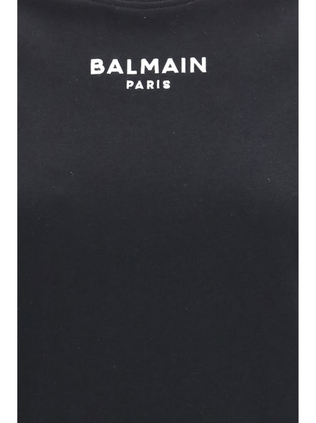 Balmain Cotton logo T-shirt - Noir/Blanc