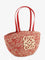 Loewe Paula's Ibiza -Medium Eclipse raffia and leather shoulder bag with 3D Anagram logo - Red