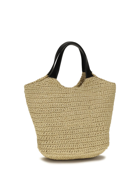 Balmain Mini crochet Tote Bag - Naturel / Noir