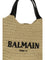 Balmain Mini crochet Tote Bag - Naturel / Noir