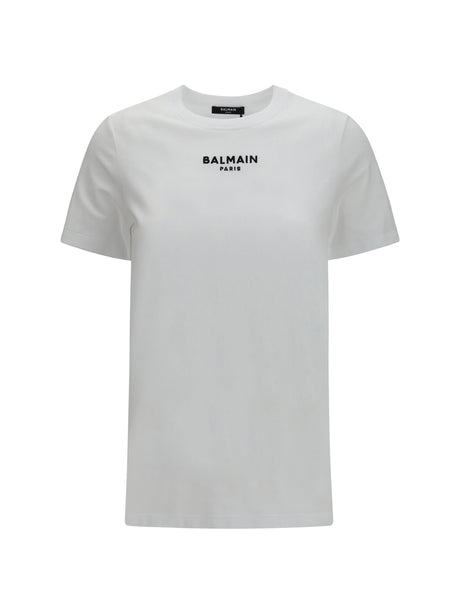 Balmain Cotton logo T-shirt - Blanc/Noir