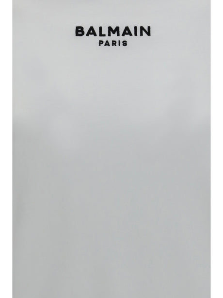 Balmain Cotton logo T-shirt - Blanc/Noir
