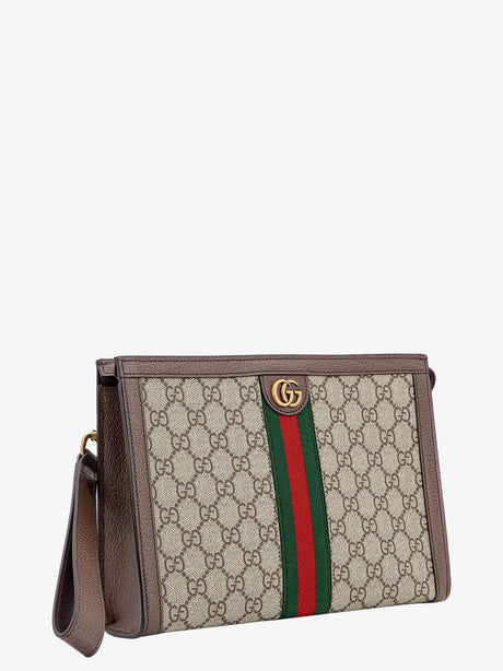 Gucci Ophidia GG fabric clutch - Acero