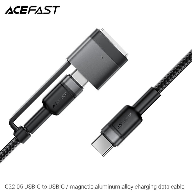 Acefast C22-05 MAG3 2-in-1 Charging Data Cable - Black
