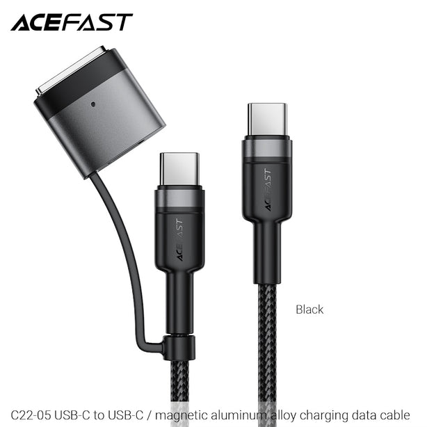 Acefast C22-05 MAG3 2-in-1 Charging Data Cable - Black