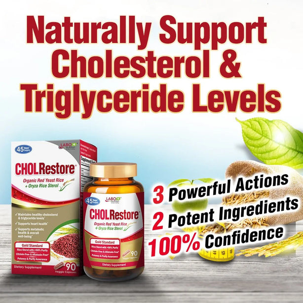LABO Nutrition CHOLRestore Red Yeast Rice - Cholesterol Triglyceride 90 caps