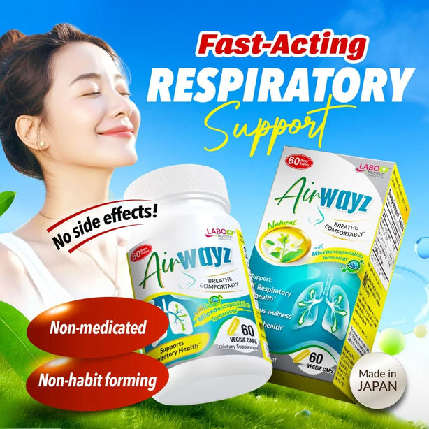LABO Nutrition AirWayz for Lung Respiratory Sinus Congestion Allergy 60s