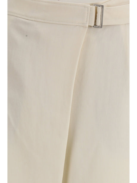 Brunello Cucinelli Crossed Pants - Cream