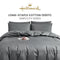 Hallmark Simplicity Premium Cotton 1200TC Plain Bed Linen - Dark Grey