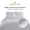 Hallmark Simplicity Premium Cotton 1200TC Dobby Bed Linen - White